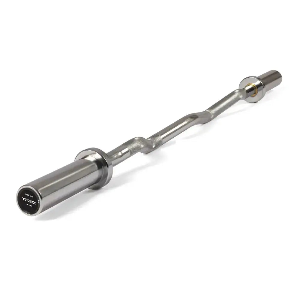 Toorx Olympische Curlstange - 120 cm - Chrom