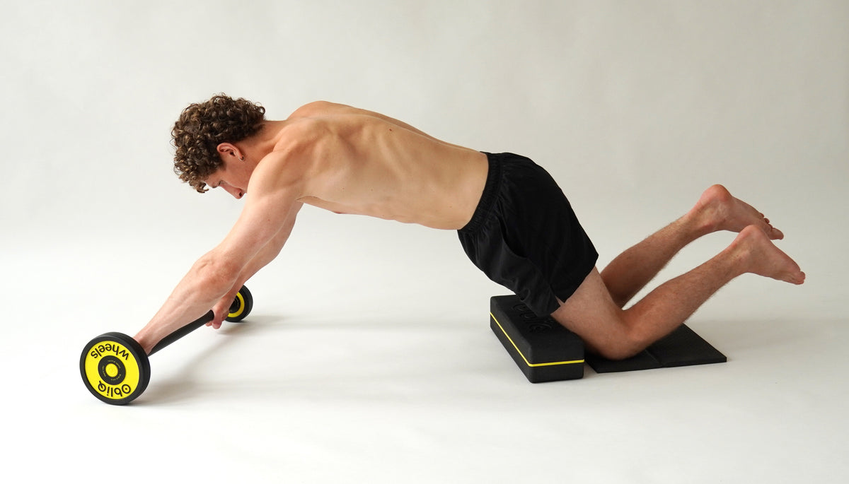 ObliQ Fitness Starterspakket - Buikspiertrainer met Wielen en Startblok