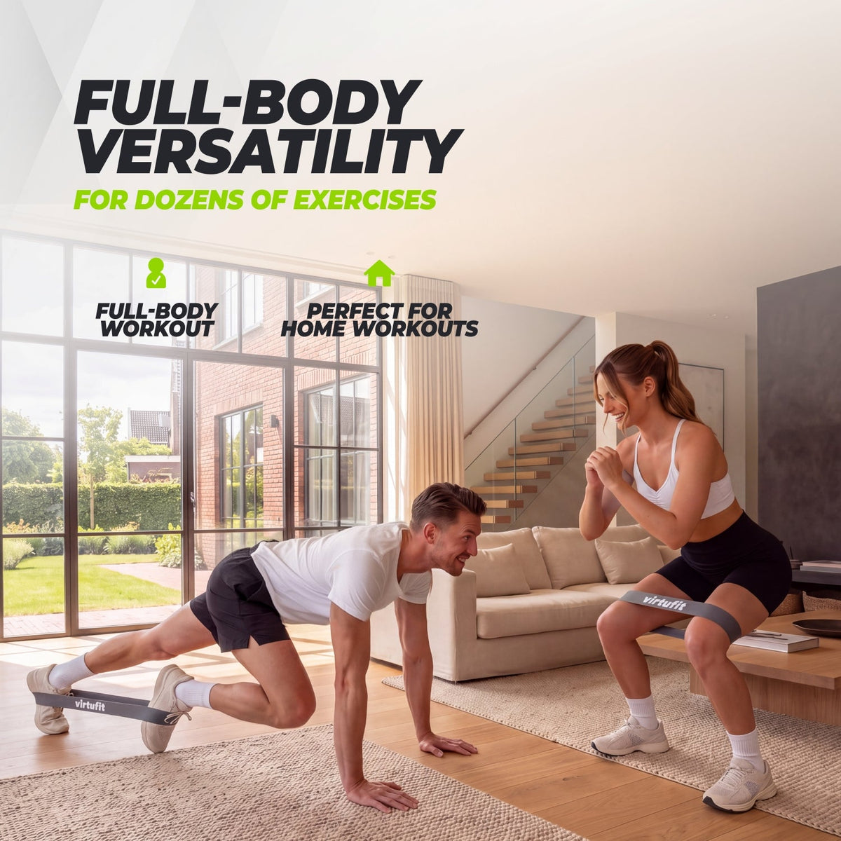 VirtuFit Mini Bands Set - Weerstandsbanden - Fitness Elastieken - 3 stuks - Tweedekans