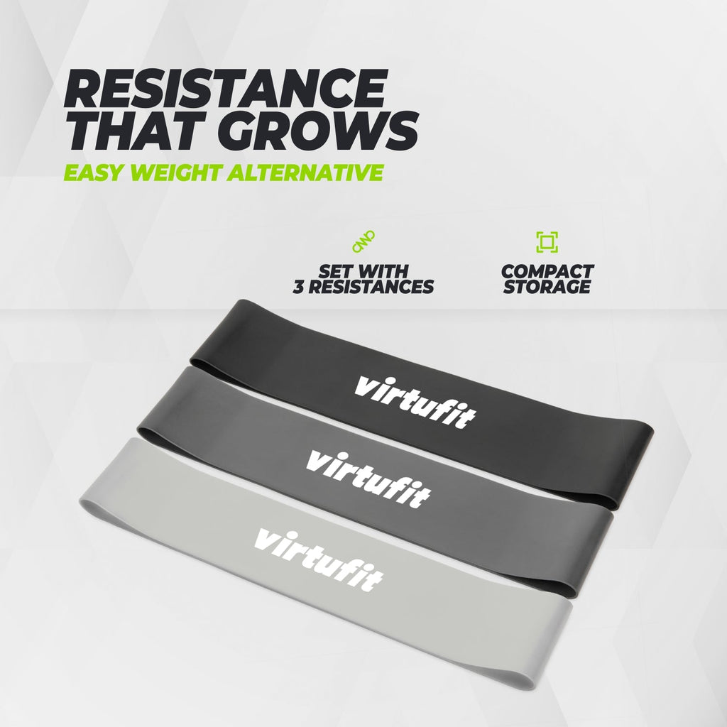 VirtuFit Mini Bands Set - Weerstandsbanden - Fitness Elastieken - 3 stuks - Tweedekans