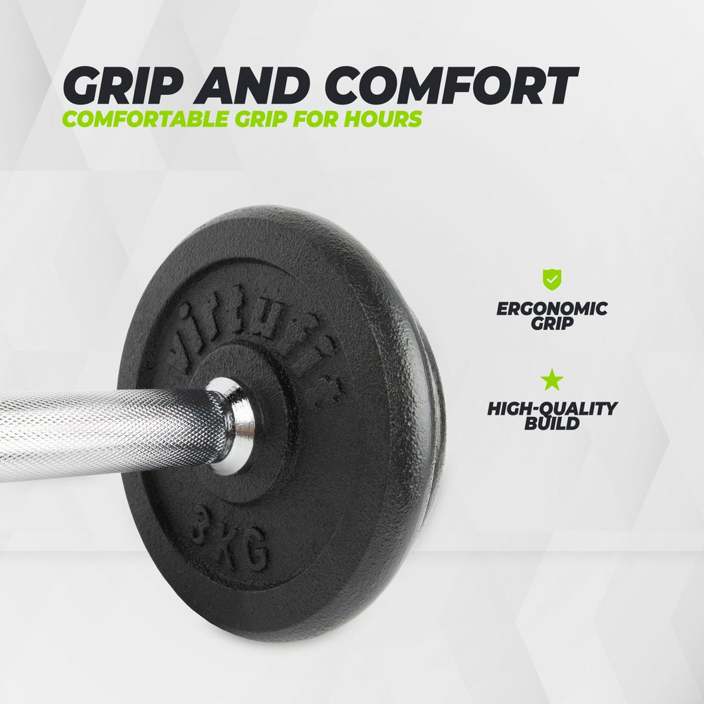 VirtuFit Verstelbare Dumbbellset Pro - Halterset - Gietijzer - 1 x 15 kg - Tweedekans