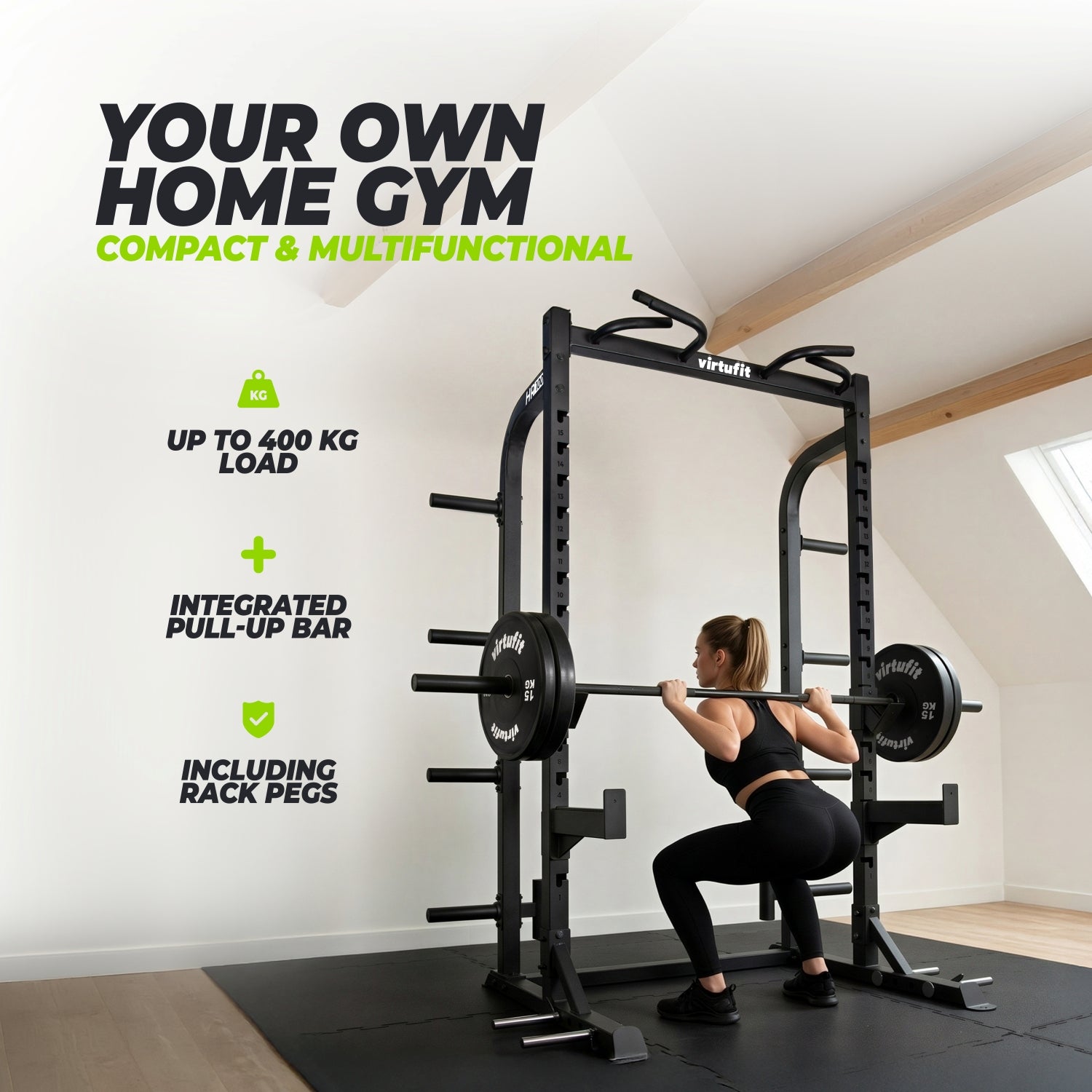 VirtuFit HR100 Half Rack - Squat Rack - Krachtstation - Tweedekans