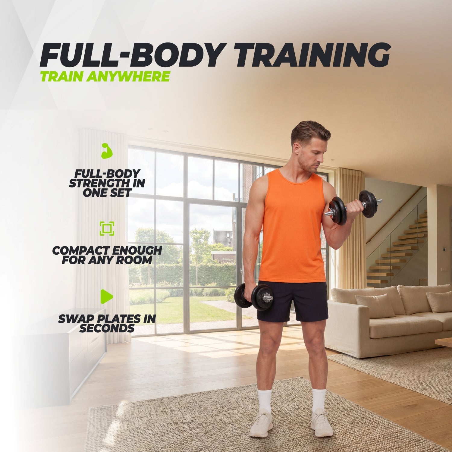 VirtuFit Verstelbare Dumbbellset Pro 20 kg - 2 x 10 kg - Inclusief koffer - Tweedekans
