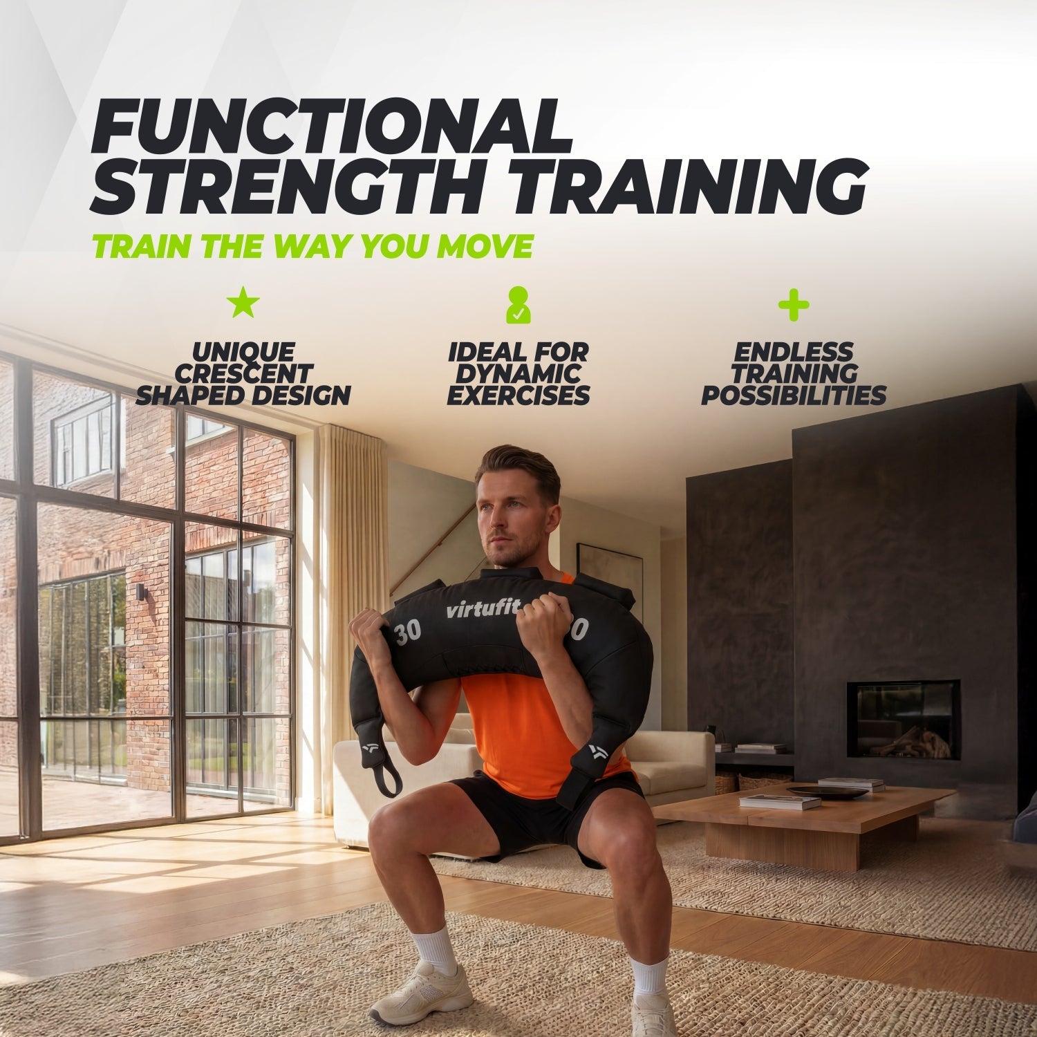 VirtuFit Bulgarian Bag - Fitnessbag -  30 kg