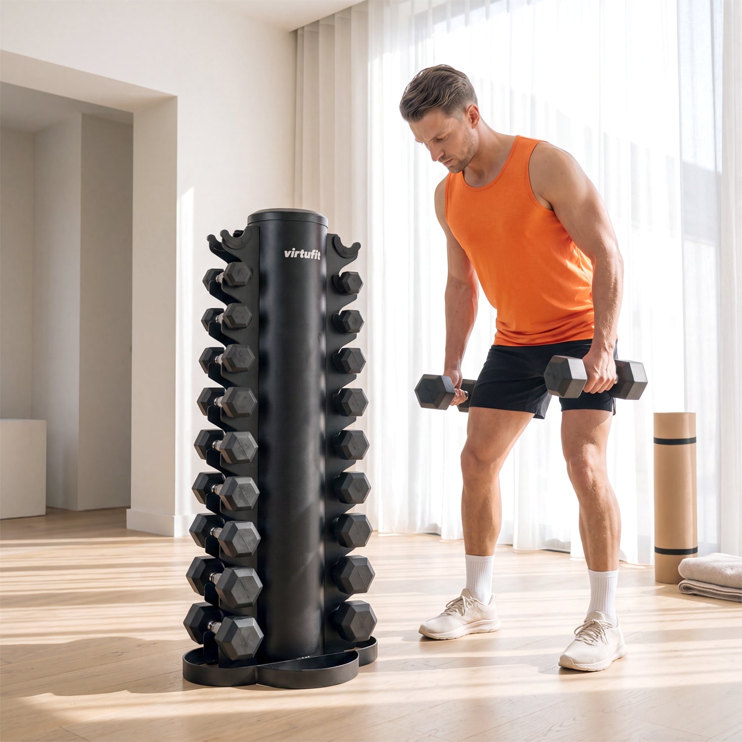 VirtuFit Dumbbell Opbergrek - Dumbbell toren - Halterrek - Detail