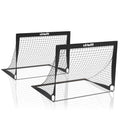 VirtuFit Pop-Up Voetbaldoelen Set - Voetbalgoals - 120 x 90 cm - Zwart