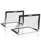 VirtuFit Pop-Up Voetbaldoelen Set - Voetbalgoals - 120 x 90 cm - Zwart
