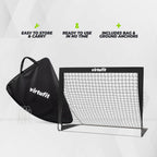 VirtuFit Pop-Up Voetbaldoelen Set - Voetbalgoals - 120 x 90 cm - Zwart