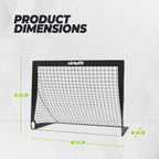 VirtuFit Pop-Up Voetbaldoelen Set - Voetbalgoals - 120 x 90 cm - Zwart
