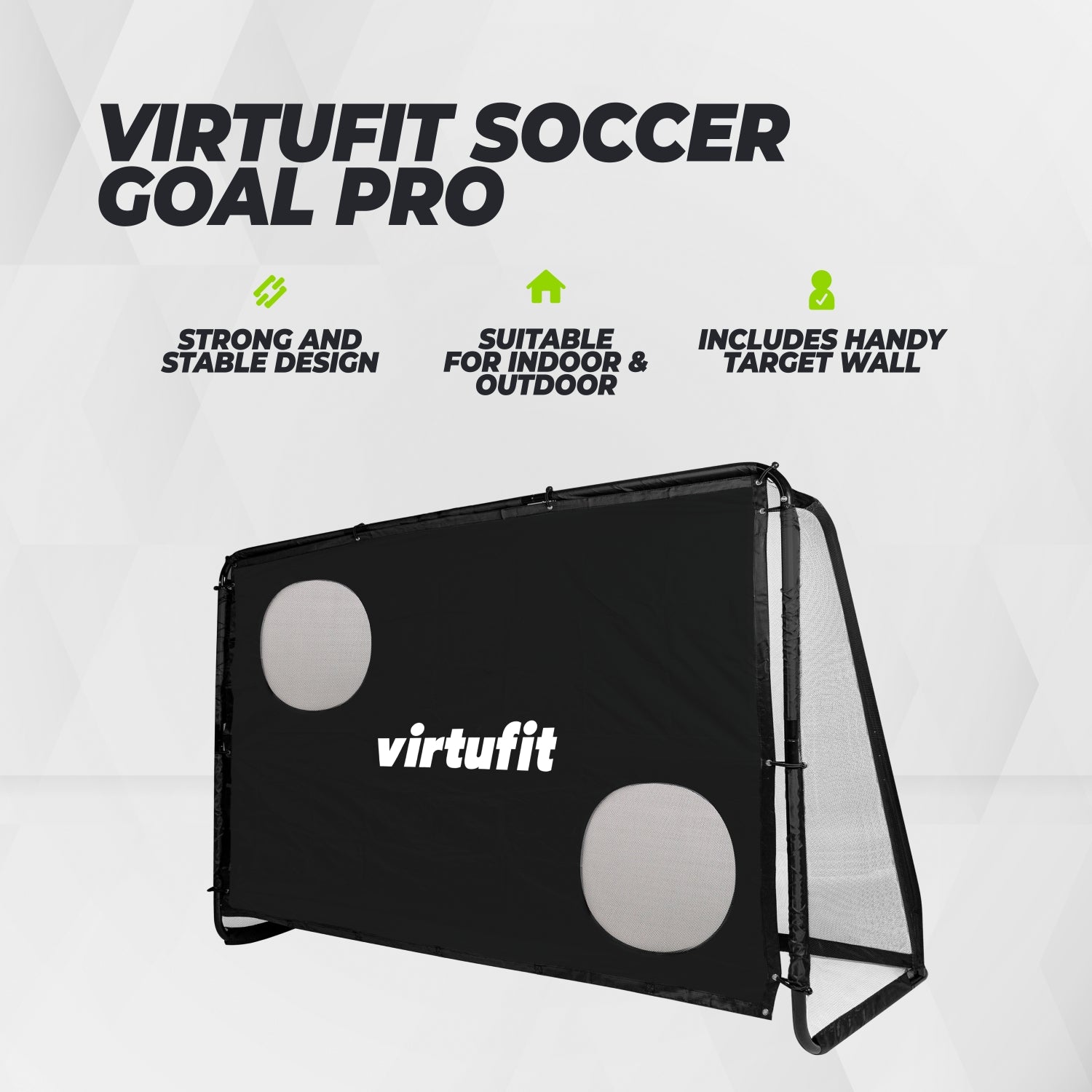 VirtuFit Voetbaldoel Pro met Doelwand - Voetbal Goal - 220 x 170 cm - Tweedekans