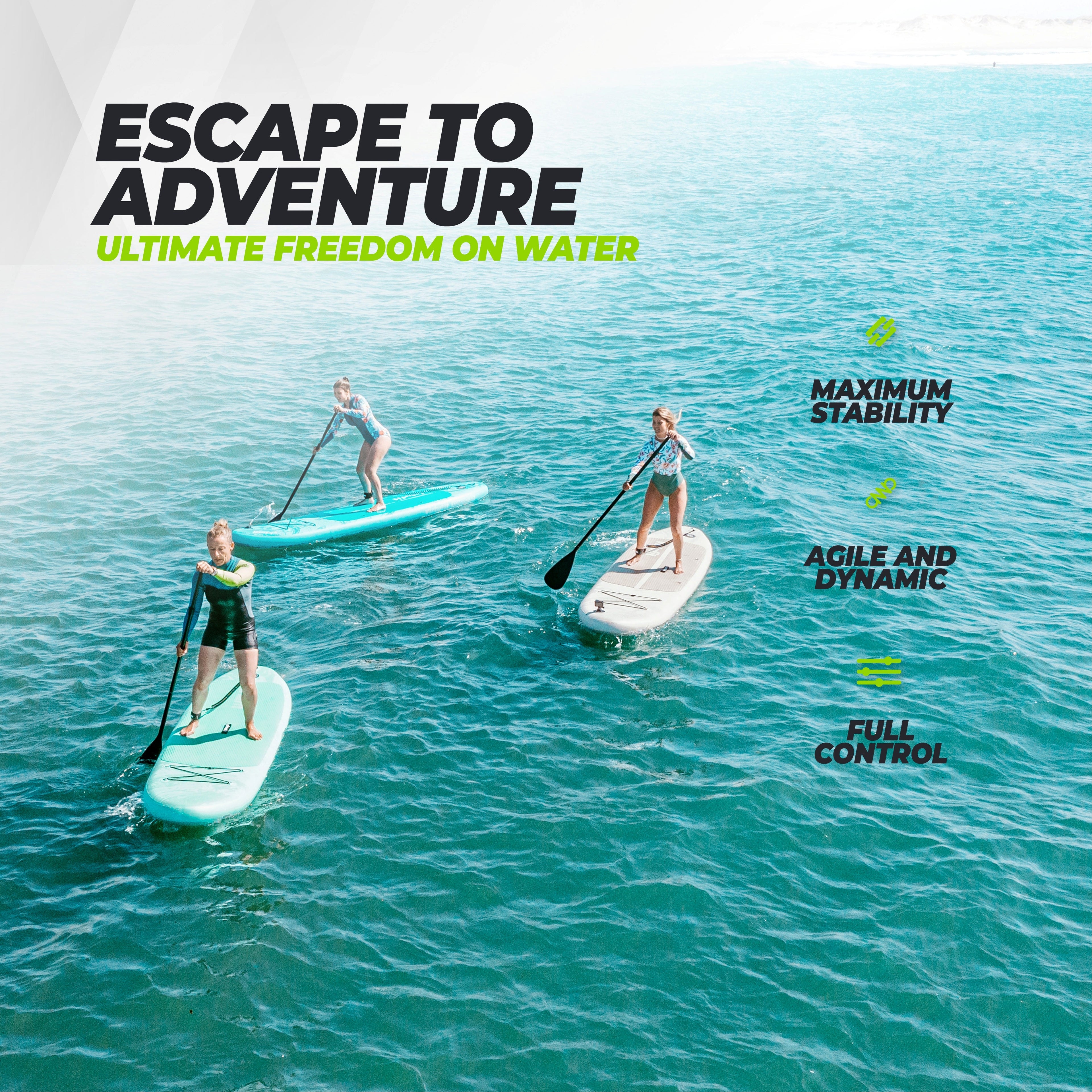 VirtuFit Supboard Ocean 275 - Zwart - Met accessoires en draagtas