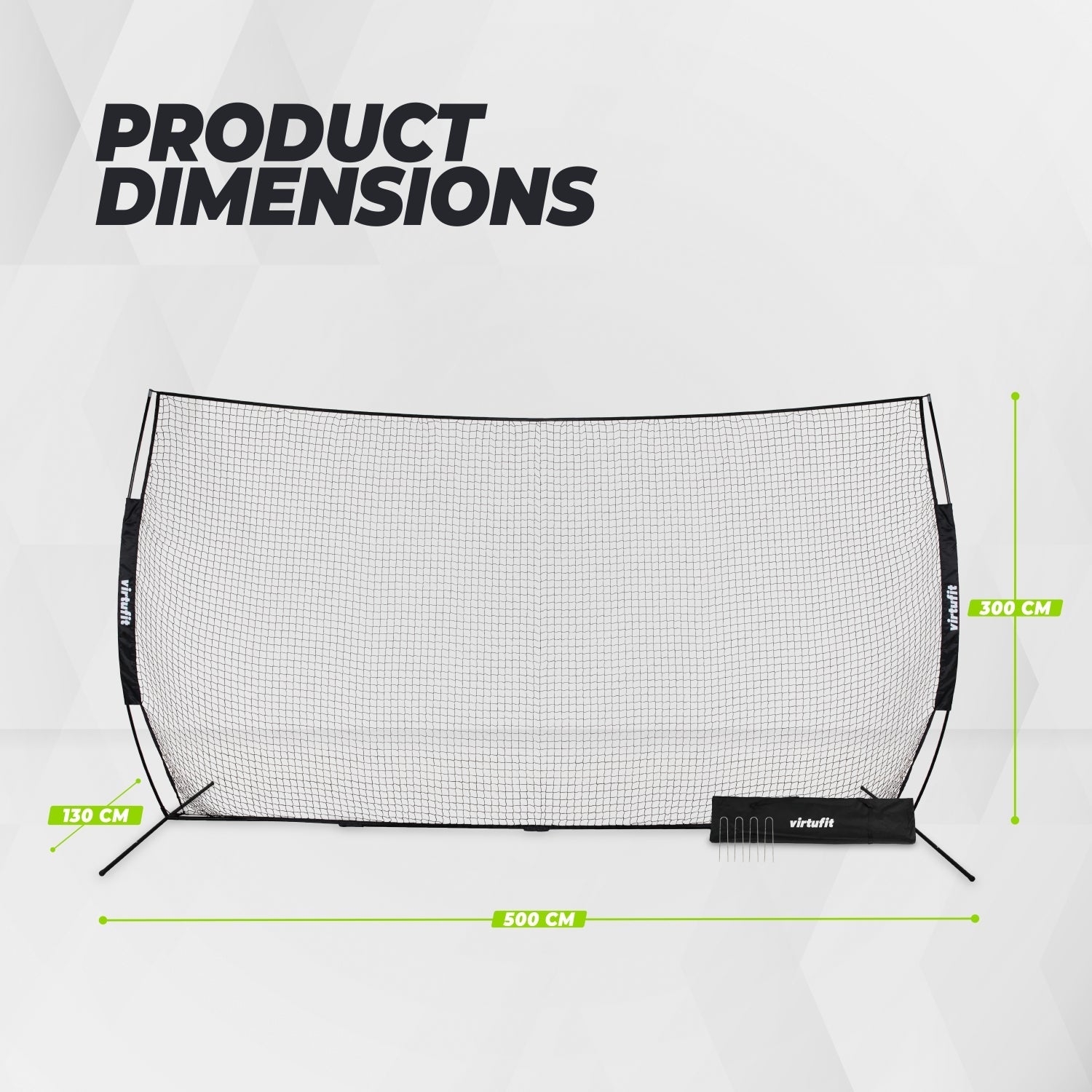 VirtuFit Backstop Net - Safety Net - Ballenvanger - 500x300cm - Tweedekans