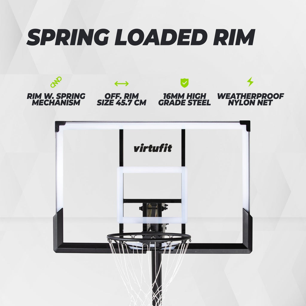 VirtuFit Premium Verstelbare Basketbalpaal - 245 tot 305 cm - Tweedekans