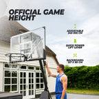 VirtuFit Premium Verstelbare Basketbalpaal - 245 tot 305 cm - Tweedekans