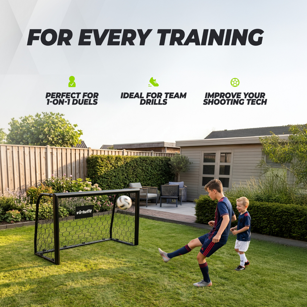 VirtuFit Voetbaldoel Premium - Heavy Duty Voetbal Goal - 120 x 80 x 60