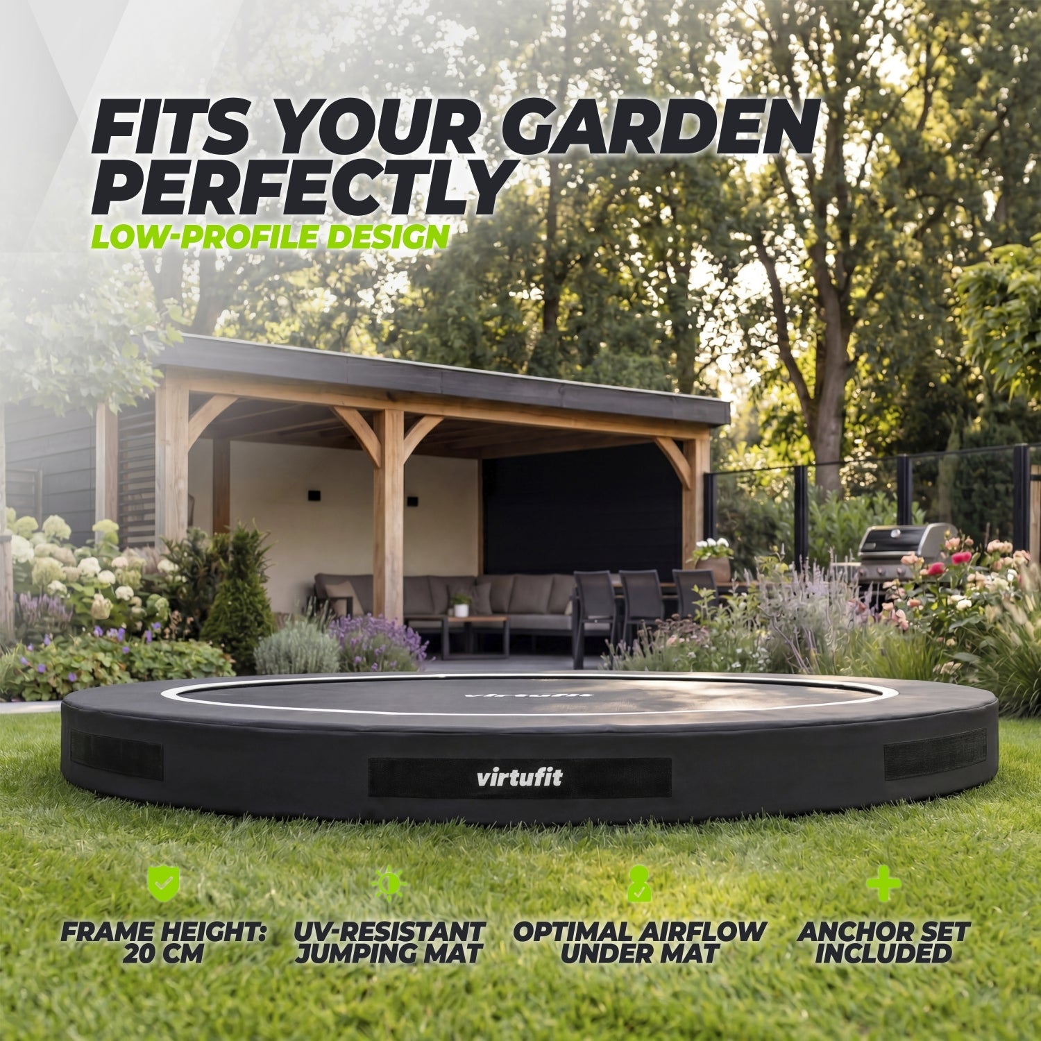 VirtuFit Inground Trampoline 251 cm - Zonder Veiligheidsnet - Tweedekans