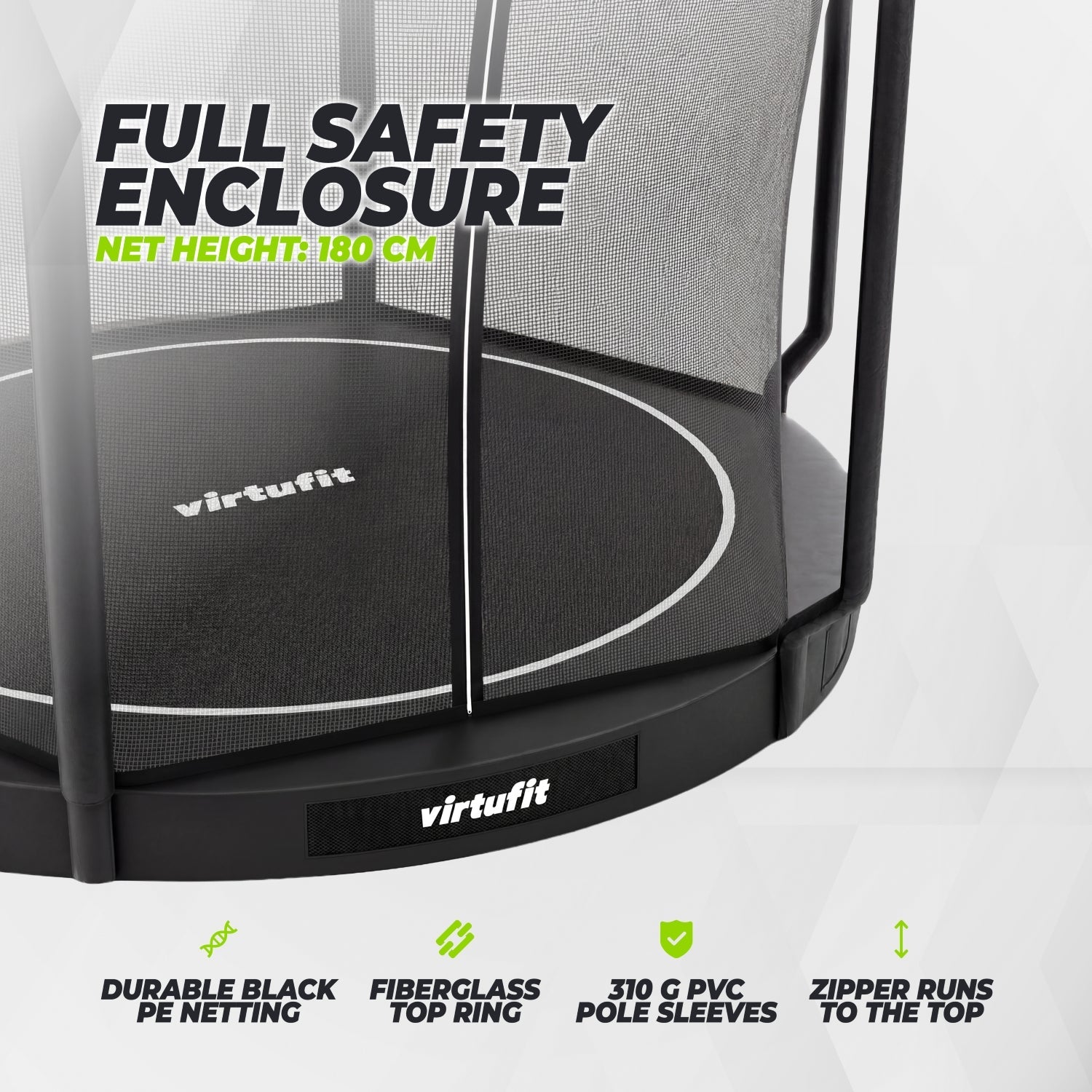 VirtuFit Inground Trampoline 305 cm - Inclusief Veiligheidsnet