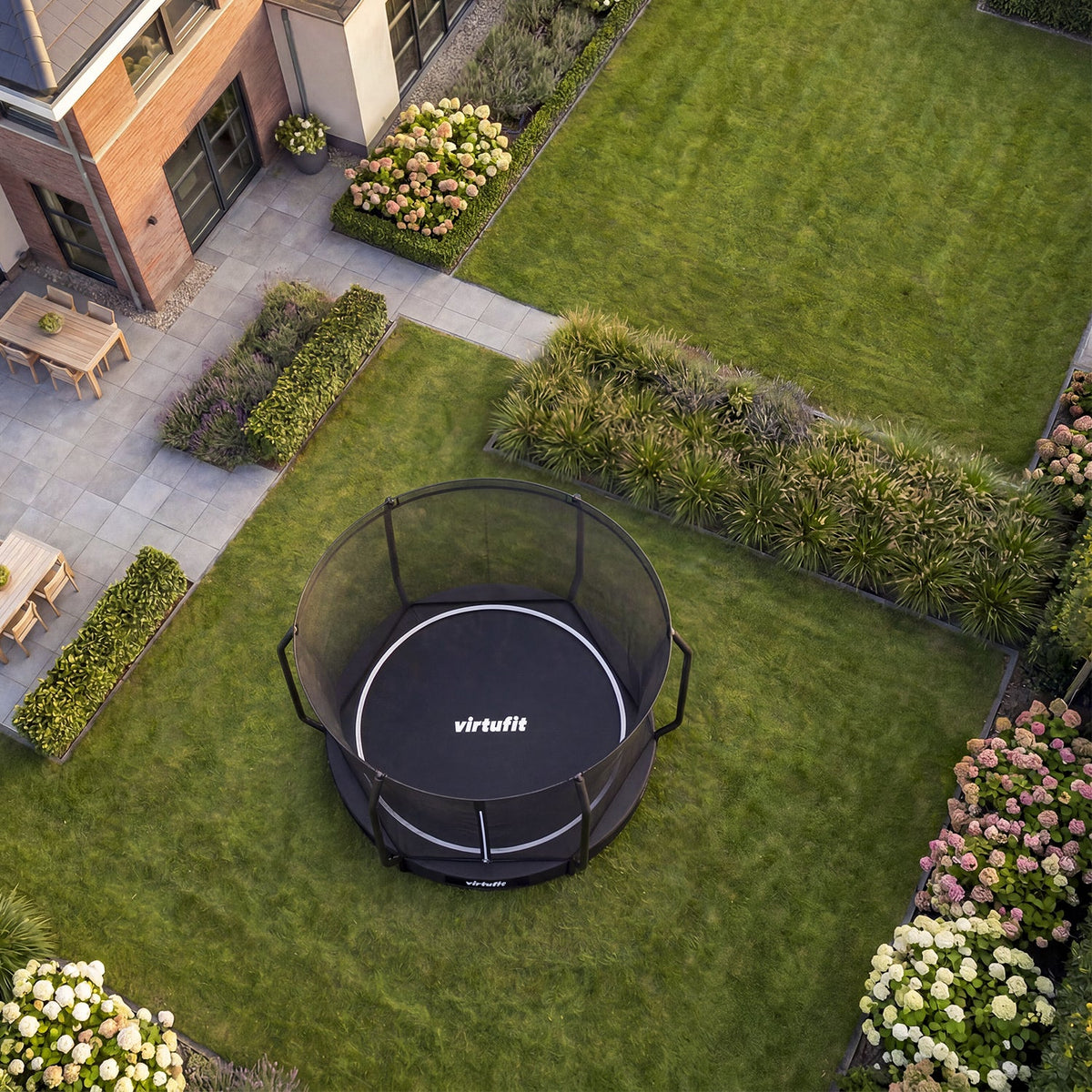 VirtuFit Inground Trampoline 366 cm cm Inclusief Veiligheidsnet - Tweedekans