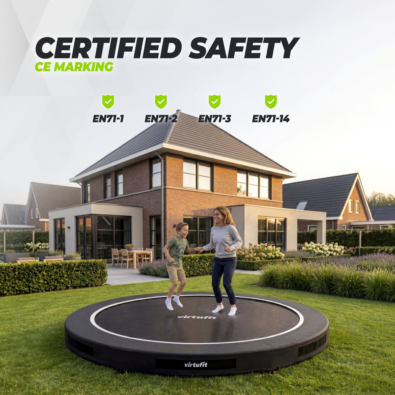 VirtuFit Inground Trampoline 366 cm - Zonder Veiligheidsnet - Tweedekans