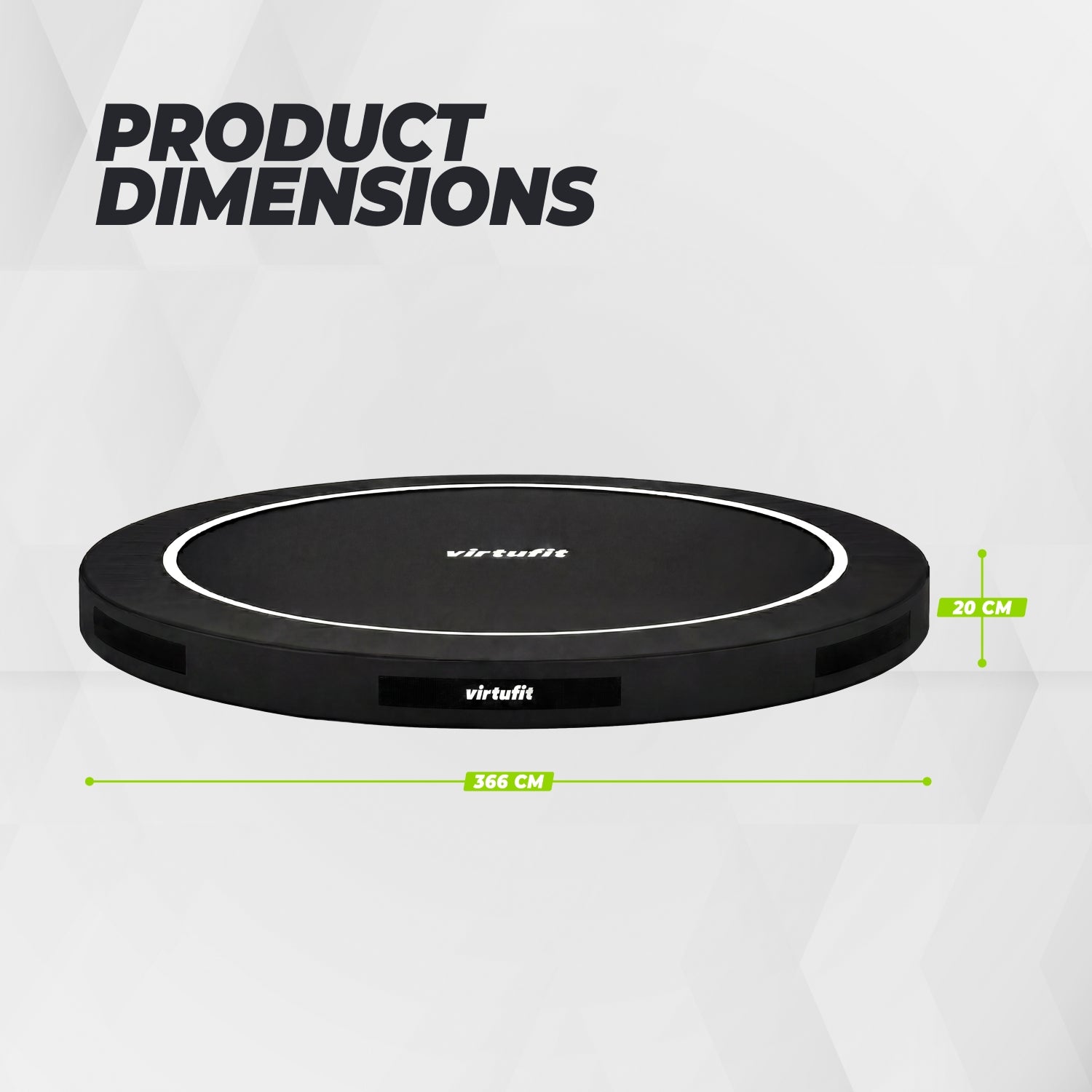 VirtuFit Inground Trampoline 366 cm - Zonder Veiligheidsnet - Tweedekans