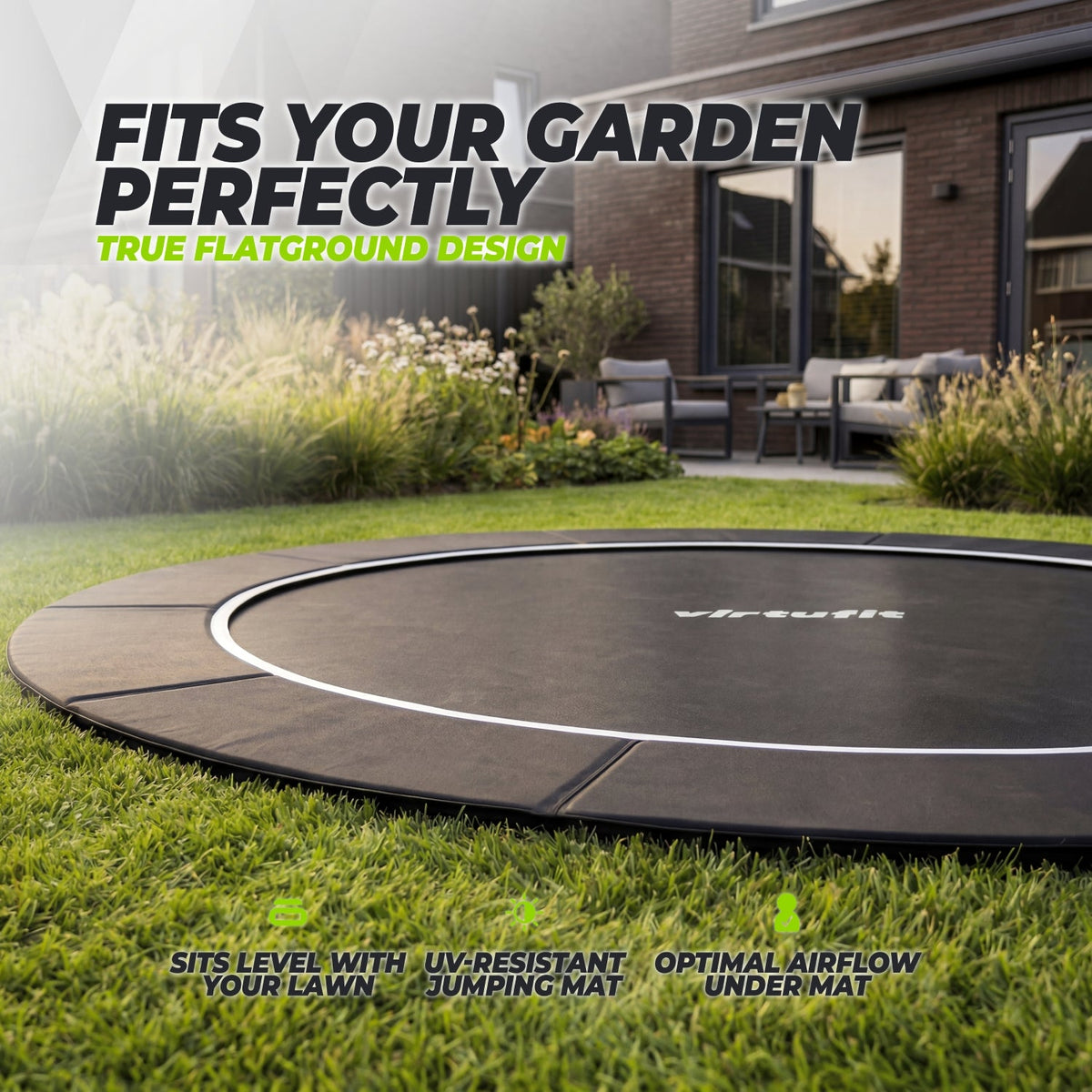 VirtuFit Groundlevel Trampoline 251 cm - Tweedekans