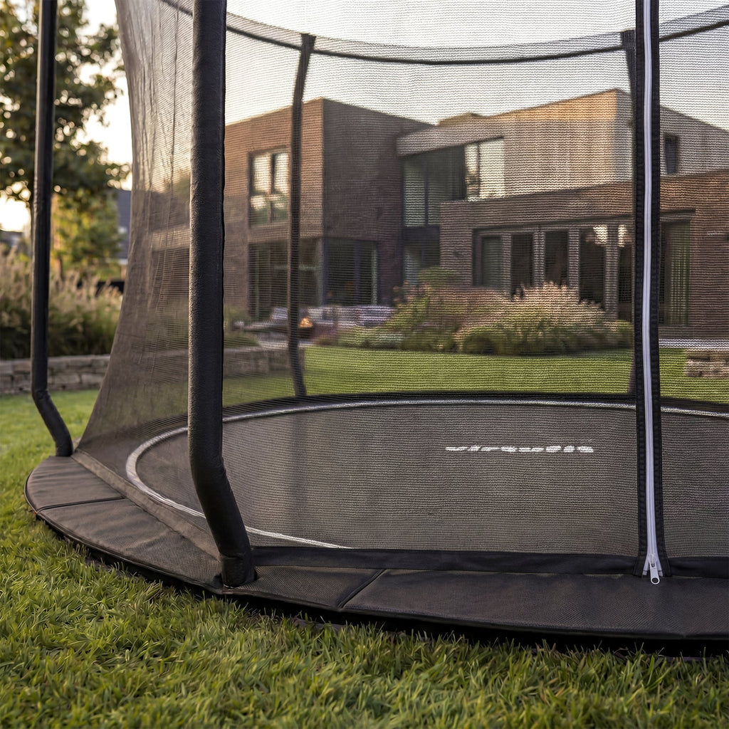 VirtuFit Groundlevel Trampoline 305 cm Inclusief Veiligheidsnet - Tweedekans