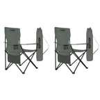 VirtuFit Opvouwbare Camping Stoel - Grijs - Set van 2