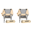 VirtuFit Camping Stoel Compact - Opvouwbaar - Beige - Set van 2
