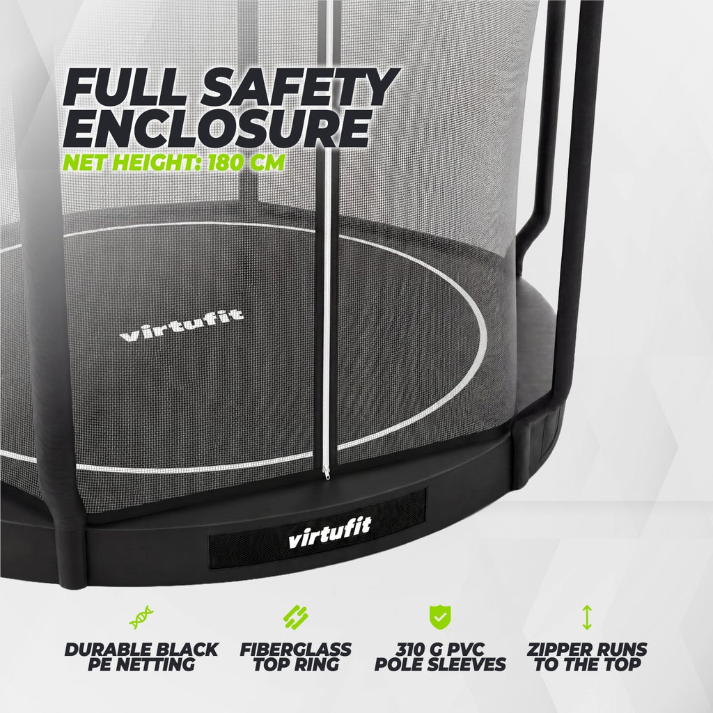 VirtuFit Inground Trampoline 251 cm Inclusief Veiligheidsnet