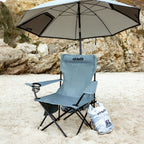 VirtuFit Klappbarer Campingstuhl - Grau - Set von 2