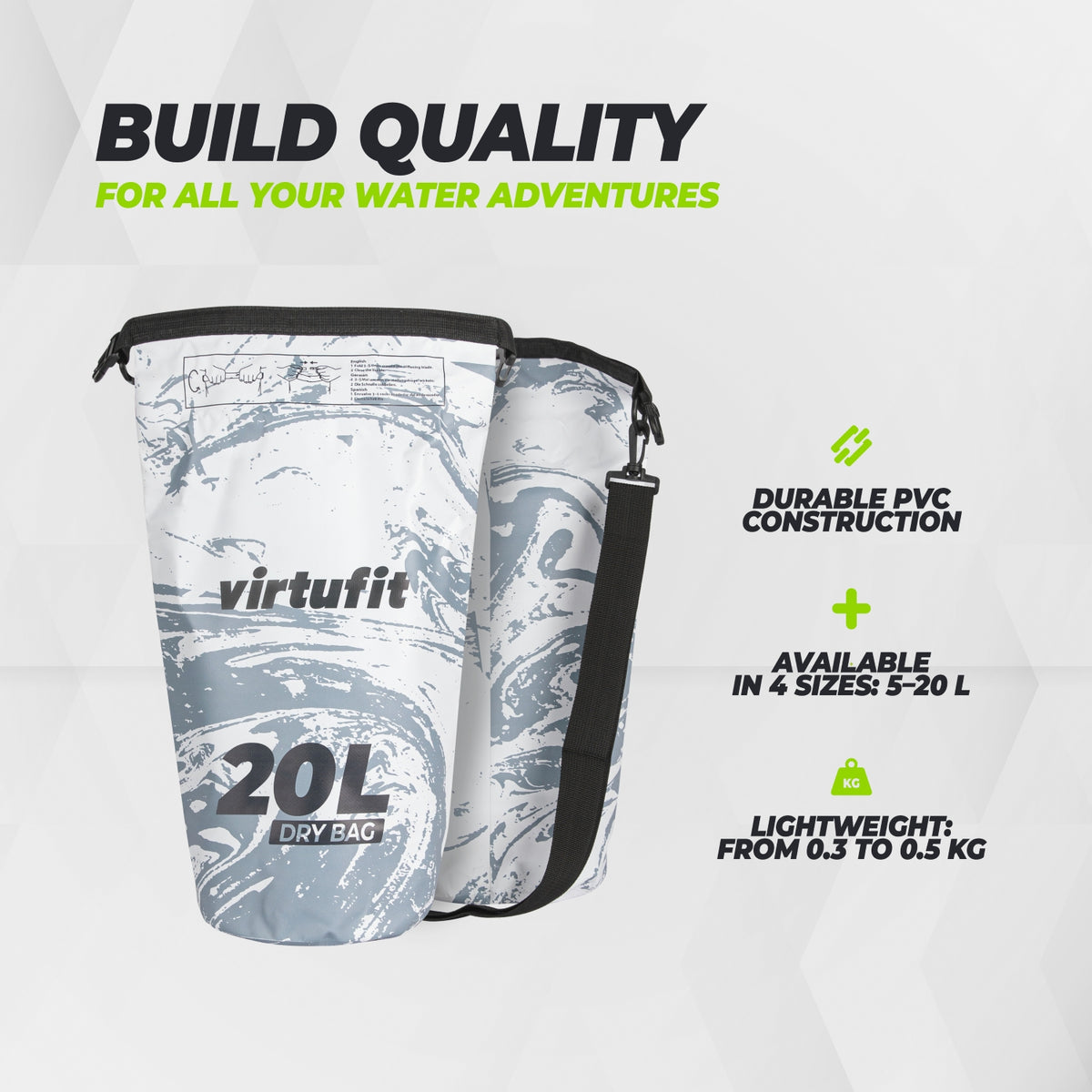 VirtuFit Dry Bag 20L - Wasserdichte Tasche