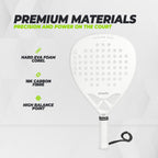 VirtuFit Fusion Pro Padel Schläger - Weiß - Silber