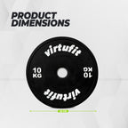 VirtuFit Bumper Plate - Olympische Hantelscheibe aus Gummi - 50 mm - 10 kg