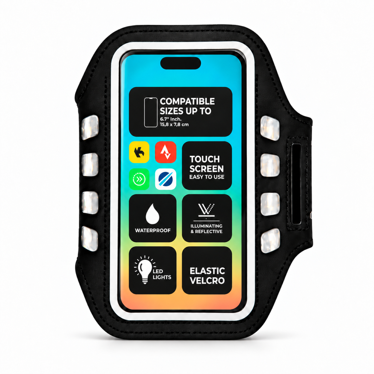 VirtuFit Lauftelefonarmband Pro mit LED