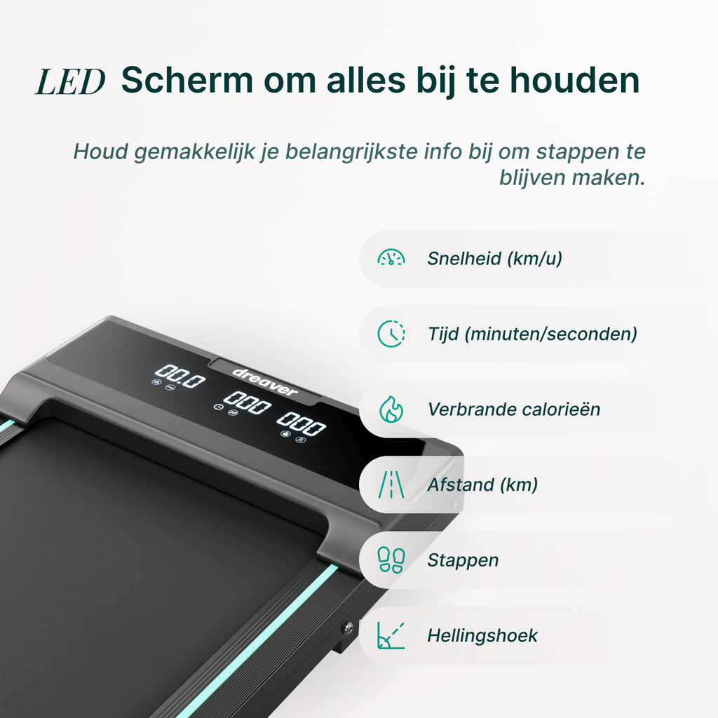 Dreaver Elevate One Walkingpad - met Stappenteller