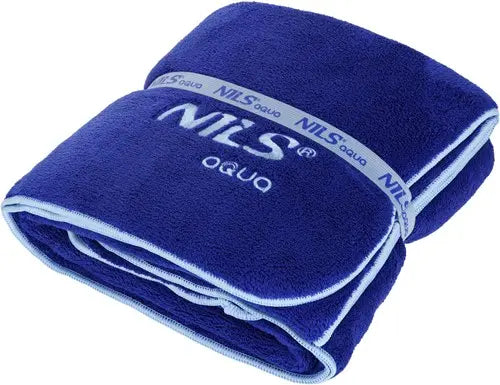 NILS Aqua Microvezel Badstof Handdoek - Donkerblauw - 160 x 80 cm