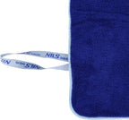 NILS Aqua Microvezel Badstof Handdoek - Donkerblauw - 160 x 80 cm