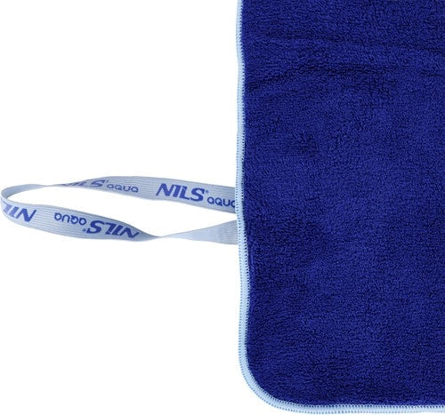 NILS Aqua Microvezel Badstof Handdoek - Donkerblauw - 160 x 80 cm