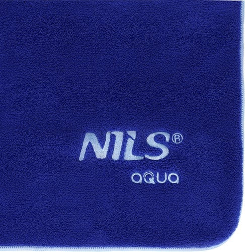 NILS Aqua Microvezel Badstof Handdoek - Donkerblauw - 160 x 80 cm