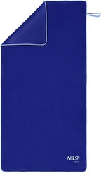 NILS Aqua Microvezel Badstof Handdoek - Donkerblauw - 160 x 80 cm