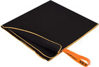 NILS Aqua Microvezel Handdoek - Zwart/Oranje - 180 x 100 cm