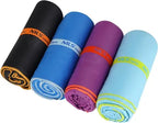 NILS Aqua Microvezel Handdoek - Zwart/Oranje - 180 x 100 cm