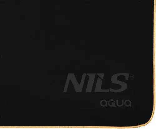 NILS Aqua Microvezel Handdoek - Zwart/Oranje - 180 x 100 cm