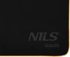 NILS Aqua Microvezel Handdoek - Zwart/Oranje - 180 x 100 cm