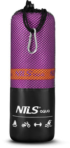 NILS Aqua Microvezel Handdoek - Paars - 180 x 100 cm
