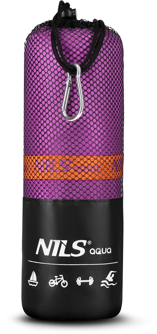 NILS Aqua Microvezel Handdoek - Paars - 180 x 100 cm