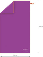 NILS Aqua Microvezel Handdoek - Paars - 180 x 100 cm