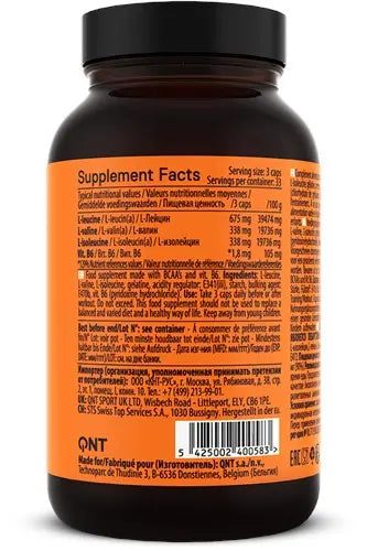 QNT BCAA's + Vitamine B6 - 100 Capsules